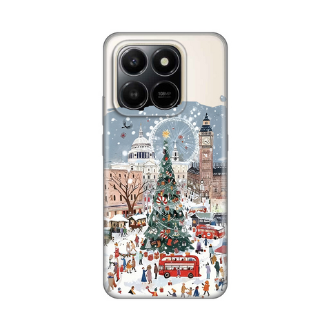 Zastitna ultra tanka (skin) maska / futrola PRINT - Honor X7d 4G/400 Smart 5G Christmas Town.