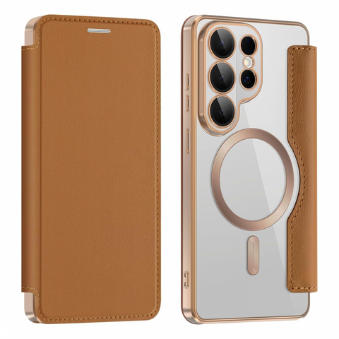 Zastitna maska (futrola) Magsafe Lux na preklop (bi fold) - Samsung S948 Galaxy S26 Ultra braon.