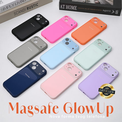 Zastitna maska (futrola) Magsafe GlowUp - iPhone 16 6.1 roze.