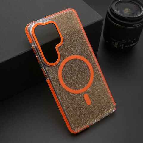 Zastitna maska (futrola) SPARKLING LOOK MagSafe - Samsung S948 Galaxy S26 Ultra 5G narandzasta (MS).