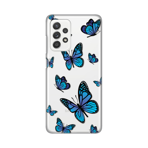Zastitna silikonska maska (futrola) PRINT - Samsung A525 Galaxy A52 4G/A526 Galaxy A52 5G/A528B Galaxy A52s 5G Blue butterfly.