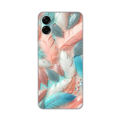 Zastitna silikonska maska (futrola) PRINT - Samsung A075F Galaxy A07 Pastel Feathers.