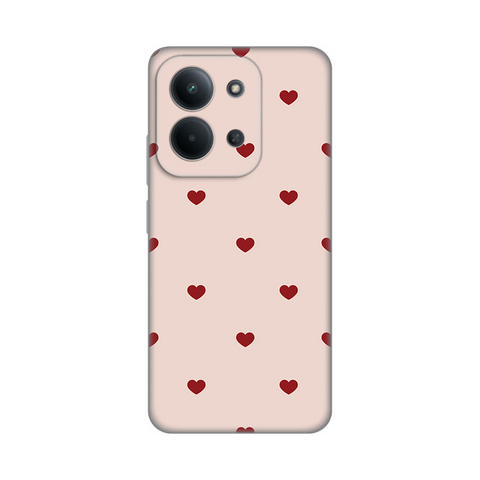 Zastitna silikonska maska (futrola) PRINT - Xiaomi Redmi 15C 4G Beige Hearts.