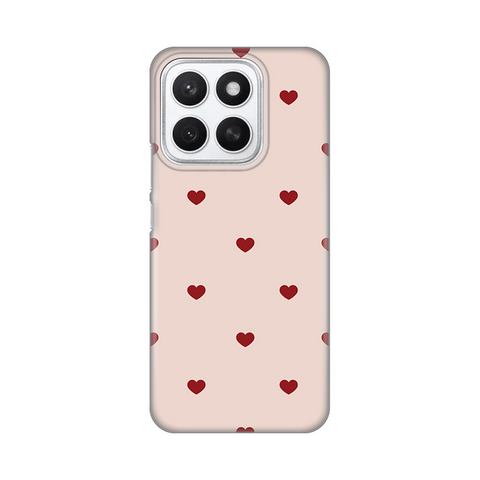 Zastitna silikonska maska (futrola) PRINT - Huawei Honor X8c Beige Hearts.
