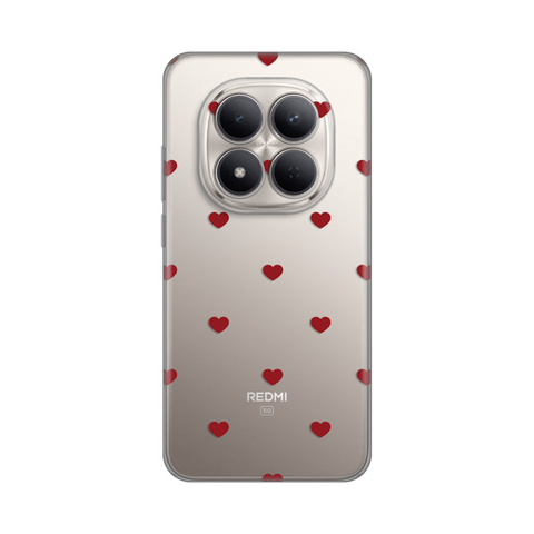 Zastitna silikonska maska (futrola) PRINT - Xiaomi Redmi Note 15 Pro 5G Red Hearts.