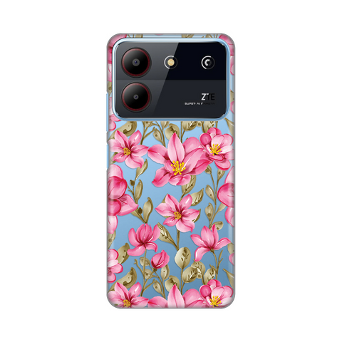 Zastitna silikonska maska (futrola) PRINT - ZTE Blade A54 Magnolia.