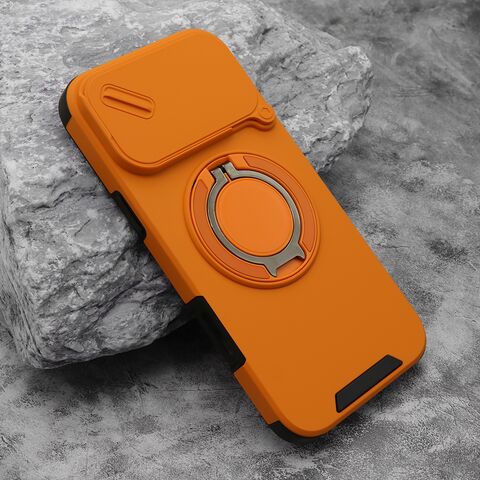 Zastitna maska (futrola) DEFENDER CAMSHIELD - iPhone 17 Pro Max (6.9) narandzasta (MS).