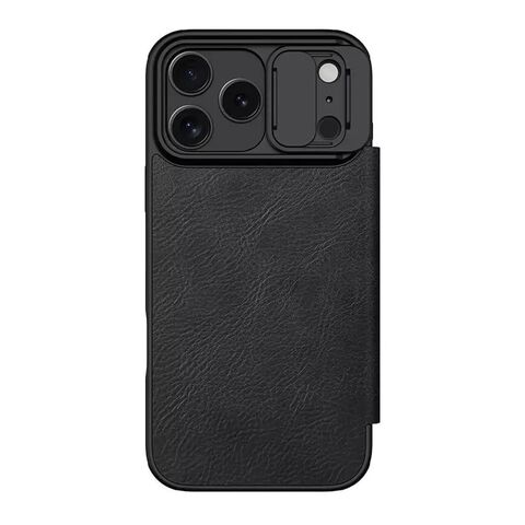 Zastitna maska (futrola) NILLKIN QIN Pro - iPhone 17 Pro Max (6.9) crna (MS).