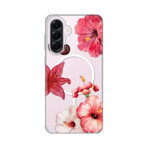 Zastitna maska (futrola) print Magsafe - Samsung A566 Galaxy A56 Hibiscus.