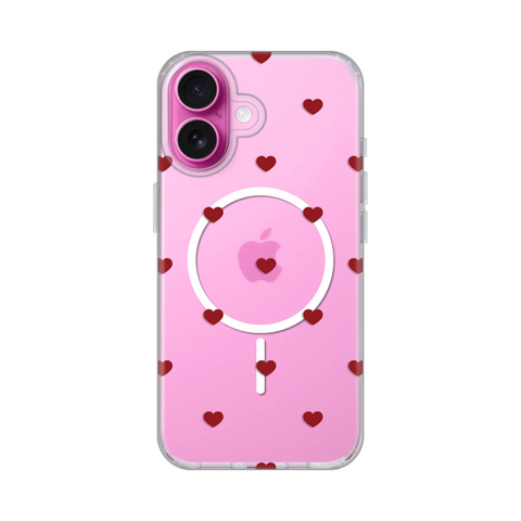 Zastitna maska (futrola) print Magsafe - iPhone 16 6.1 Red Hearts.