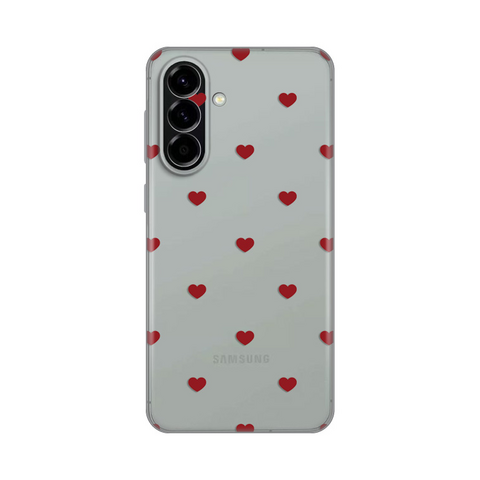 Zastitna silikonska maska (futrola) PRINT - Samsung A576 Galaxy A57 5G Red Hearts.
