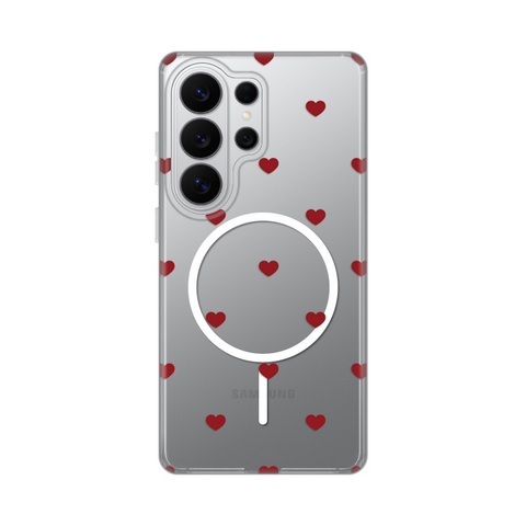 Zastitna maska (futrola) print Magsafe - Samsung S948 Galaxy S26 Ultra Red Hearts.
