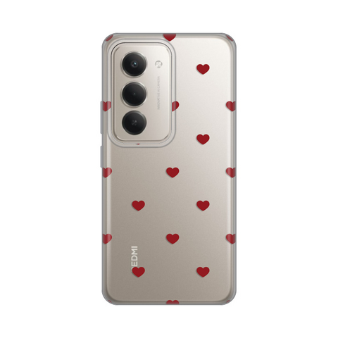 Zastitna silikonska maska (futrola) PRINT - Xiaomi Redmi 15 4G Red Hearts.