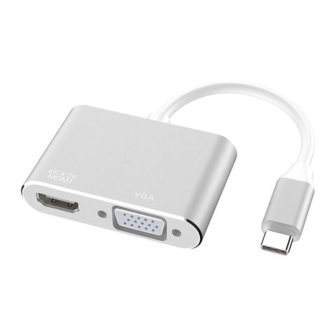 Adapter TYPE C na HDMI + VGA beli (MS).