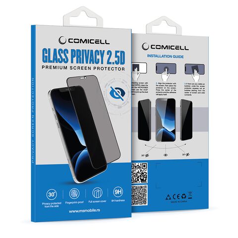 Staklena folija (zastitno kaljeno staklo) za ekran PRIVACY 2.5D full glue - Samsung A266 Galaxy A26 5G crna (MS).