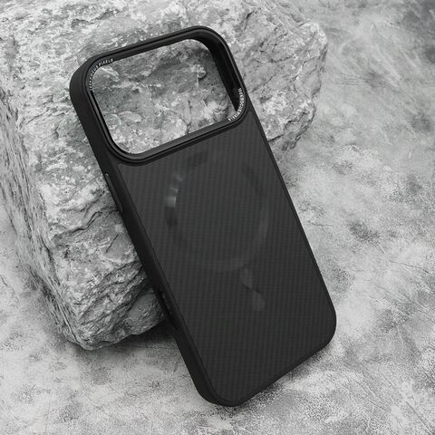 Zastitna maska (futrola) CARBON MagSafe - iphone 17 Pro Max (6.9) crna (big camera) (MS).