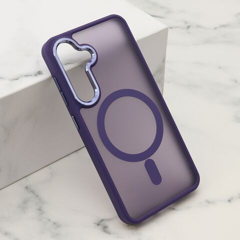 Zastitna maska (futrola) SILKY MAGSAFE - Samsung S921 Galaxy S24 5G ljubicasta (MS).