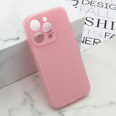 Zastitna maska (futrola) GLOW SHINING - iPhone 15 Pro roze (MS).