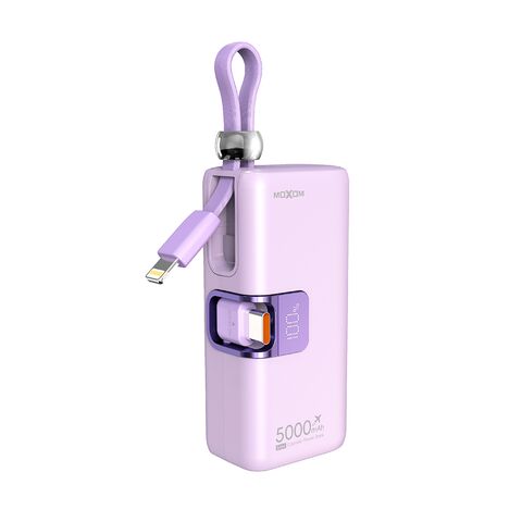 Univerzalna Back Up Baterija Moxom MX-PB161 fast PD20W+ PD22.5W 5000mAh ljubicasta (MS).
