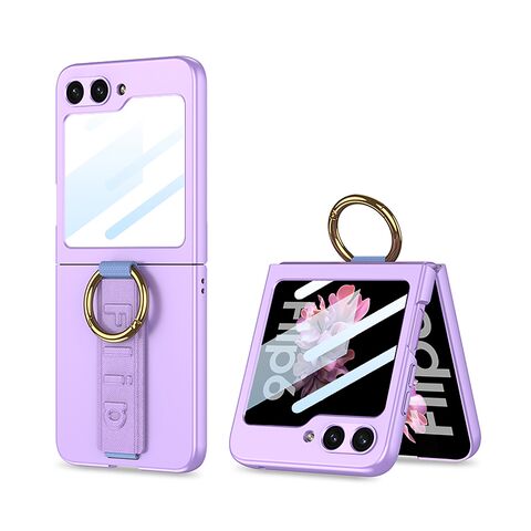Zastitna maska (futrola) STRAP RING CASE - Samsung F741B/F761B Galaxy Z Flip 6 5G/Z Flip 7 FE 5G ljubicasta (GKK case) (MS).