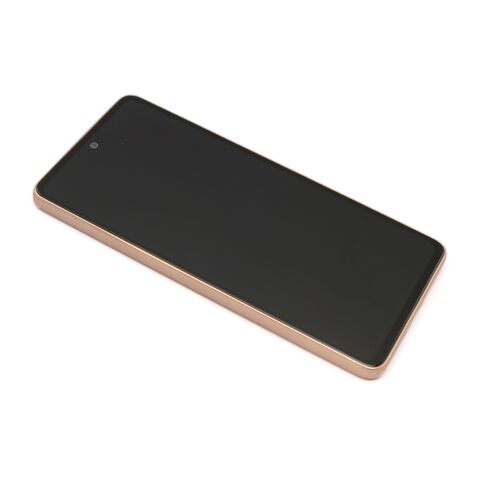 LCD displej (ekran) - Samsung A536 Galaxy A53 5G + Touch screen + okvir gold/peach Full ORG EU (GH82-28024D/28025D) (MS).