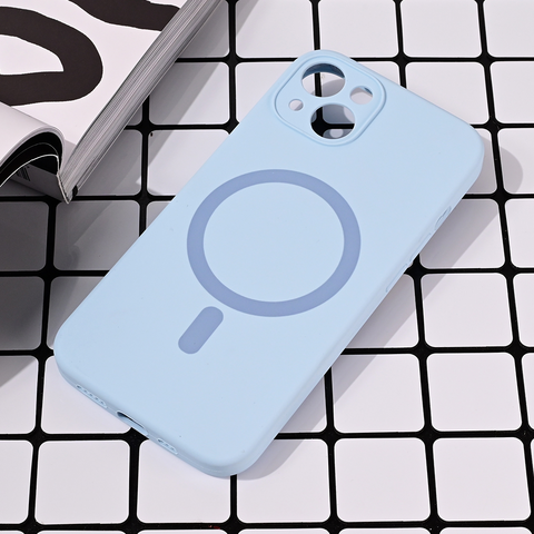 Zastitna maska (futrola) Magsafe Pure color - iPhone 14 svetlo plava.