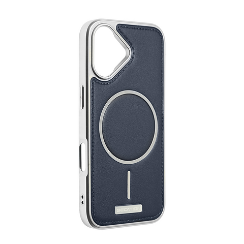 Zastitna maska (futrola) Magsafe Urban Leather - iPhone 17 6.3 tamno plava.