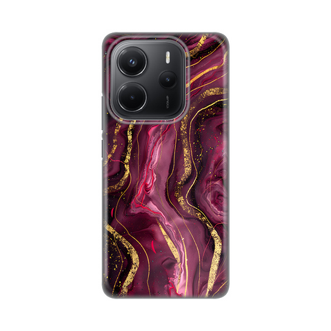 Zastitna silikonska maska (futrola) PRINT - Xiaomi Redmi Note 14 4G (SRB) Burgundy.