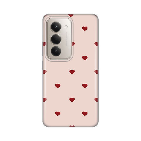 Zastitna silikonska maska (futrola) PRINT - Xiaomi Redmi 15 4G Beige Hearts.