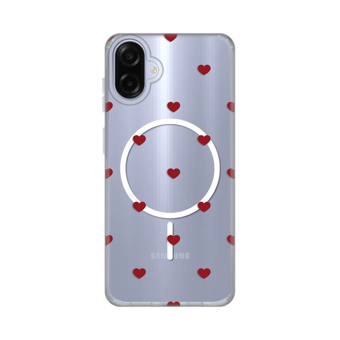 Zastitna maska (futrola) print Magsafe - Samsung A075F Galaxy A07 Red Hearts.