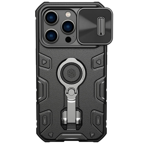 Zastitna maska (futrola) Nillkin CamShield Armor Pro - iPhone 14 Pro crna.
