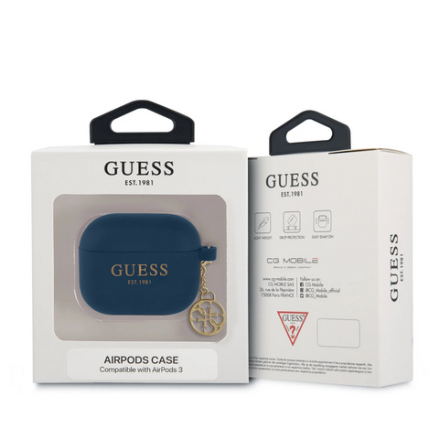 Zastitna maska (futrola) Guess Silicone - Airpods 3 4G Charm plava (GUA3LSC4EB).