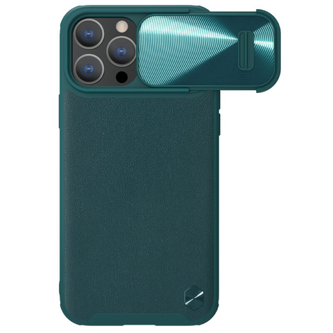 Zastitna maska (futrola) Nillkin CamShield Leather S - iPhone 14 Pro Max 6.7 zelena.