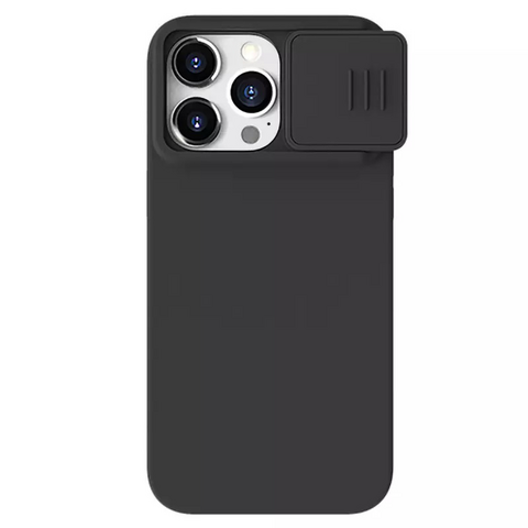 Zastitna maska (futrola) Nillkin CamShield Silky - iPhone 15 Pro 6.1 crna.