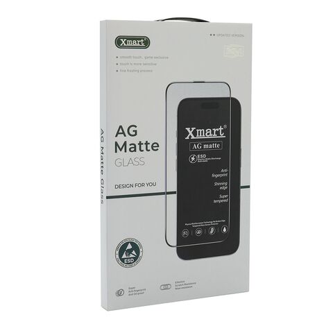 Staklena folija (zastitno kaljeno staklo) za ekran X mart AG mat PRIVACY - iPhone 15 (MS).