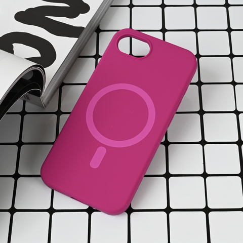 Zastitna maska (futrola) Magsafe Pure color - iPhone 16e/17e 6.1 tamno pink.