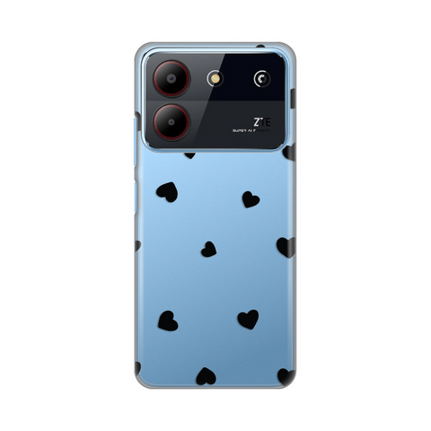 Zastitna ultra tanka (skin) maska / futrola PRINT - ZTE Blade A54 Hearts.
