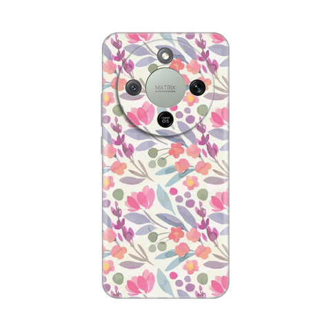 Zastitna silikonska maska (futrola) PRINT - Huawei Honor Magic 8 Lite Watercolor Flowers.