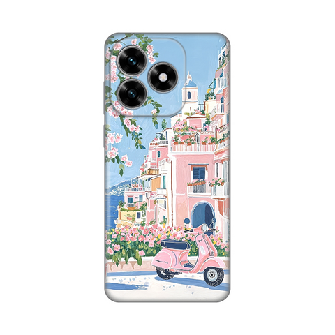 Zastitna silikonska maska (futrola) PRINT - Huawei Honor X5c Plus Pink Italy.