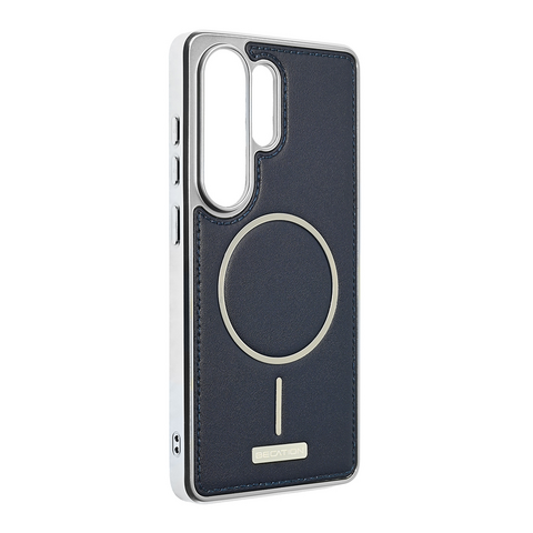 Zastitna maska (futrola) Magsafe Urban Leather - Samsung S948 Galaxy S26 Ultra tamno plava.