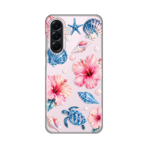 Zastitna ultra tanka (skin) maska / futrola PRINT - Samsung A566 Galaxy A56 5G Hibiscus Sea.