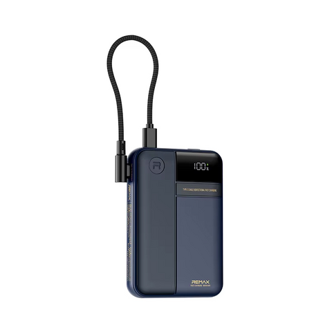 Univerzalna Back Up Baterija prenosiva baterija REMAX Range Series FP-122 22.5W sa integrisanim Type C kablom 10000mAh plava.