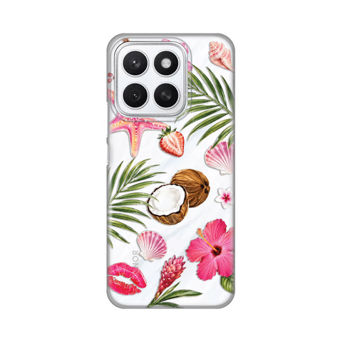 Zastitna silikonska maska (futrola) PRINT - Huawei Honor X8c Coconut Paradise.