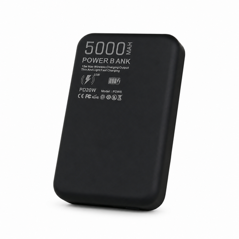 Univerzalna Back Up Baterija prenosiva baterija Magsafe Oxpower PD W5 5000mAh crna print.