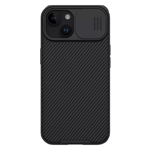 Zastitna maska (futrola) Nillkin CamShield Pro - iPhone 15 Plus crna.