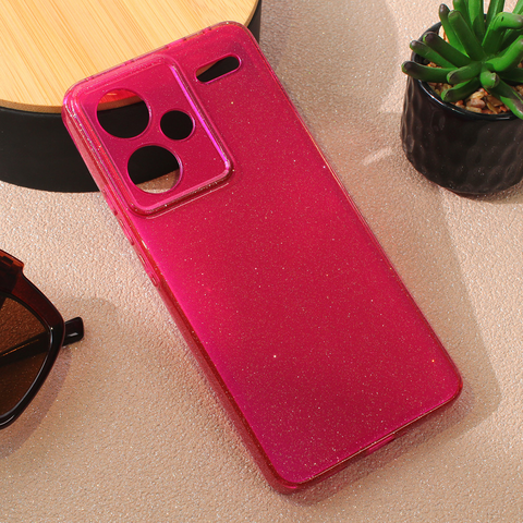 Zastitna maska (futrola) Sparkle Dust - Xiaomi Redmi Note 13 Pro Plus bordo.