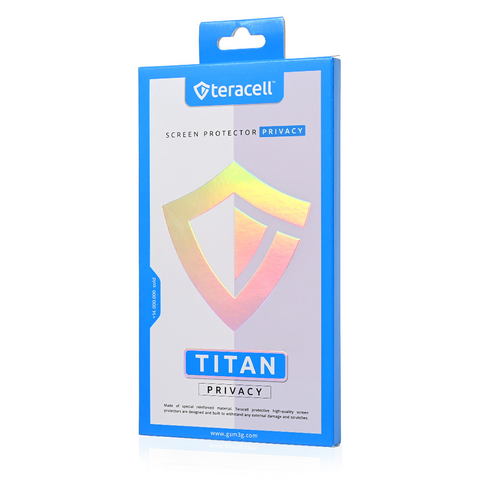 Staklena folija (zastitno kaljeno staklo) za ekran Privacy Teracell Titan 2.5D - iPhone 13 Pro Max/14 Plus 6.7 crni.