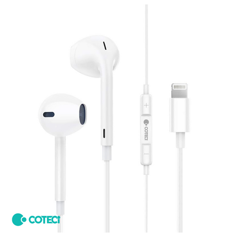 Slusalice Coteci MS-031 - iPhone lightning bele.