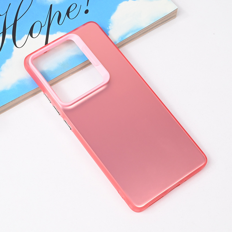 Zastitna maska (futrola) providna - Xiaomi Redmi Note 14s roze.