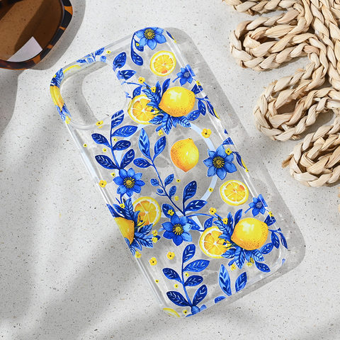 Zastitna maska (futrola) print Magsafe - iPhone 13/14 6.1 Mediteran Lemon.